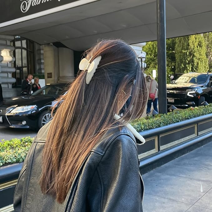Luxury Creme Claw Clip for Women | Our Large 4 Inch Hair Clip Creates Beautiful Half Ups, Secure Updos & Chic Daily Styles | Premium Acetate Claw with Secure Hold & Snag Free Teeth for Easy Styling
