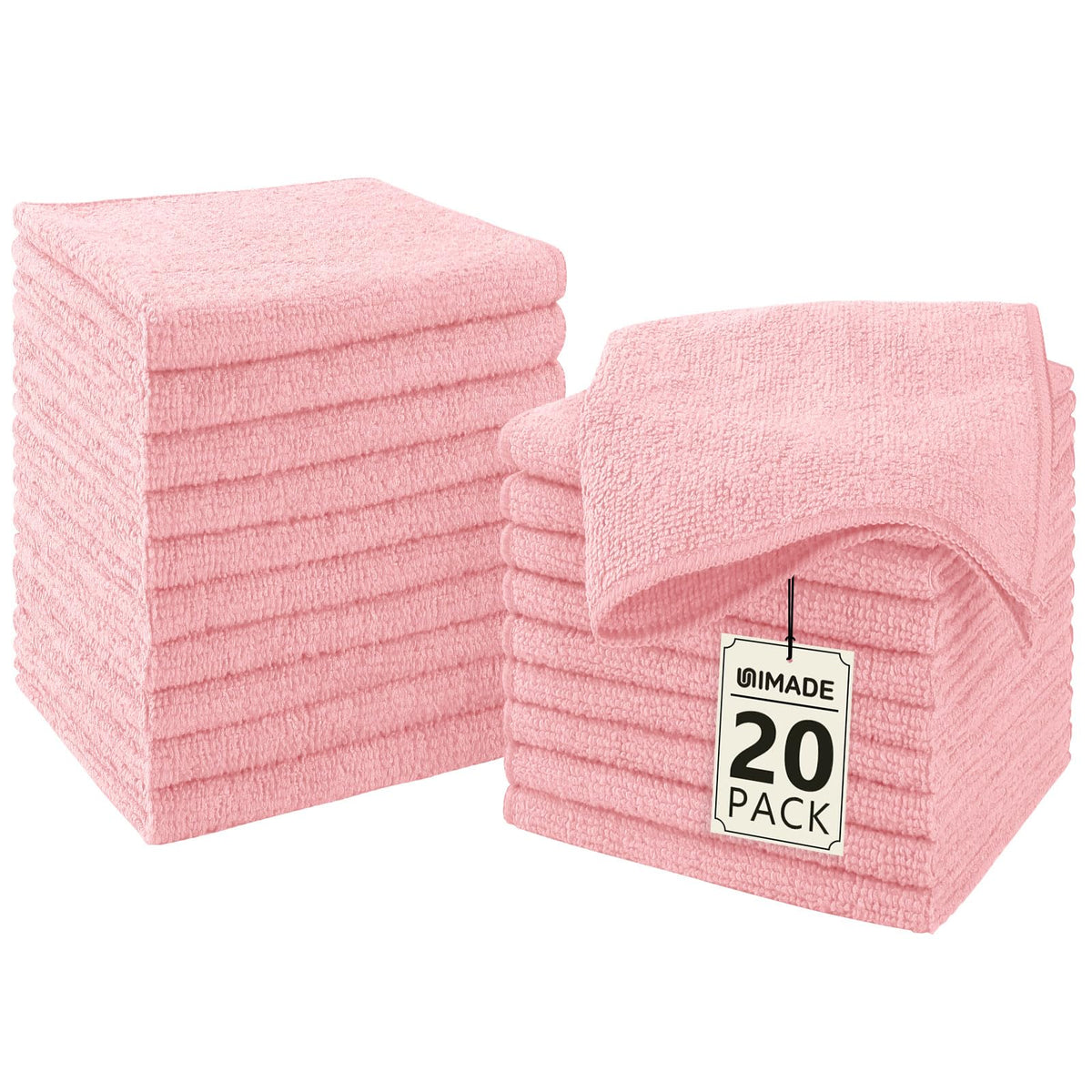 UNIMADE Washcloths 20 Pack Face Towels (12" x 12"), Highly Soft Wash Cloths
