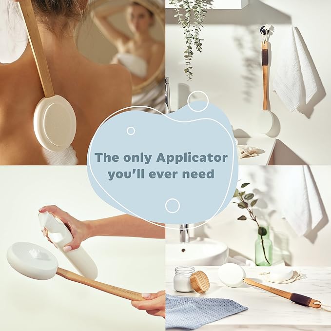 Lilienfeldt Bamboo Back Brush - Eco-Friendly Long Handled Lotion Applicator - Moisturizing - SKIN CLEANING BRUSH