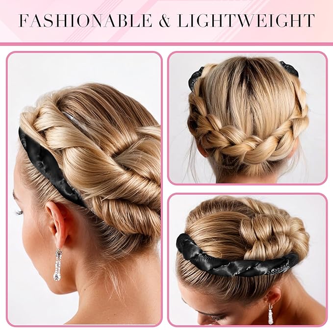 AOZUO Heatless Curling Rod Headband, Heatless Hair Curler Heatless Curls Overnight for Short Long Hair No Heat Overnight Curls with Thin Curlers to Sleep In for Short Hair (Black)