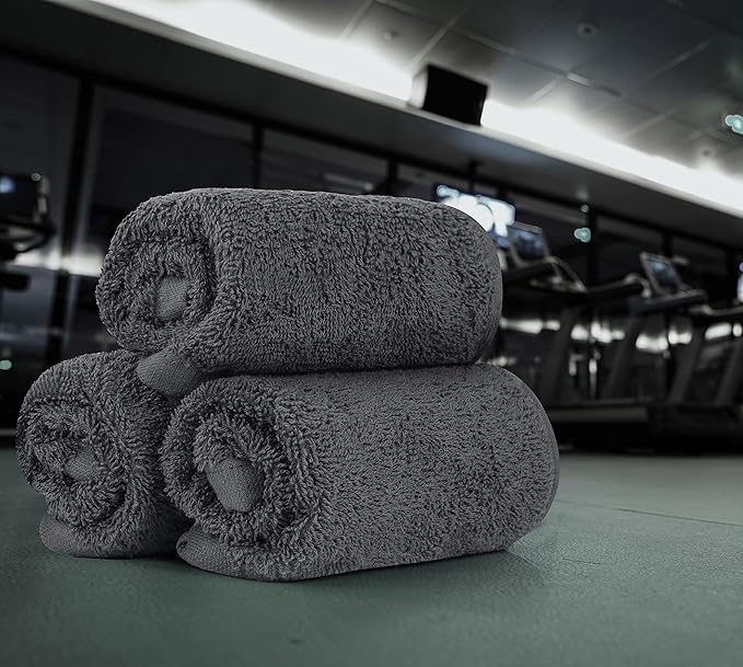 Utopia Towels 60 Pack Cotton Washcloths Set, 100% Ring Spun Cotton, Premium Flannel Face Cloths, Highly Absorbent and Soft Feel Fingertip Towels, Grey