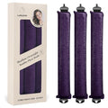Overnight Heatless Hair Curler Satin Flexi Rods for Heatless Overnight Jumbo Curls, No-Heat Styling Tools for All Hair Types, 3pcs Purple