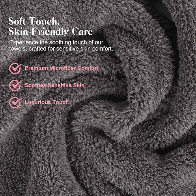 BREENHILL 3 Pack Soft, Extra Thick Spa Towels - Microfiber Facial Towels for Professional Estheticians