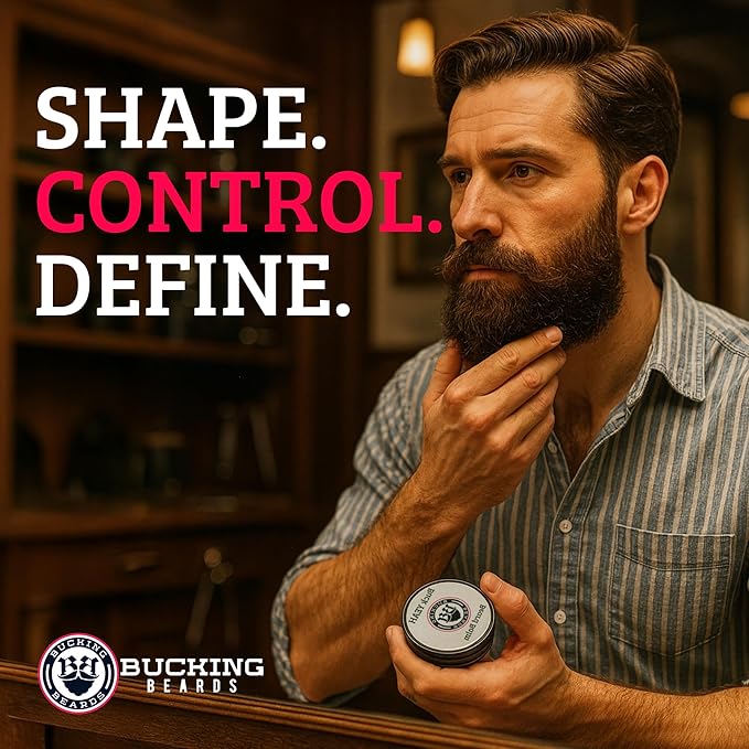 Beard Balm - Beard Softener for Men with Natural Ingredients - Jojoba Oil, Argan Oil & Shea Butter - Vegan, Cruelty-Free, Hypoallergenic Mustache Wax for Men - 2 oz