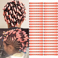 40 Pieces Hair Perm Rods For Long Short Hair Plastic Pink Perm Rods For Black Women Non-slip Hair Roller with Elastic Rubber Hairdressing Styling