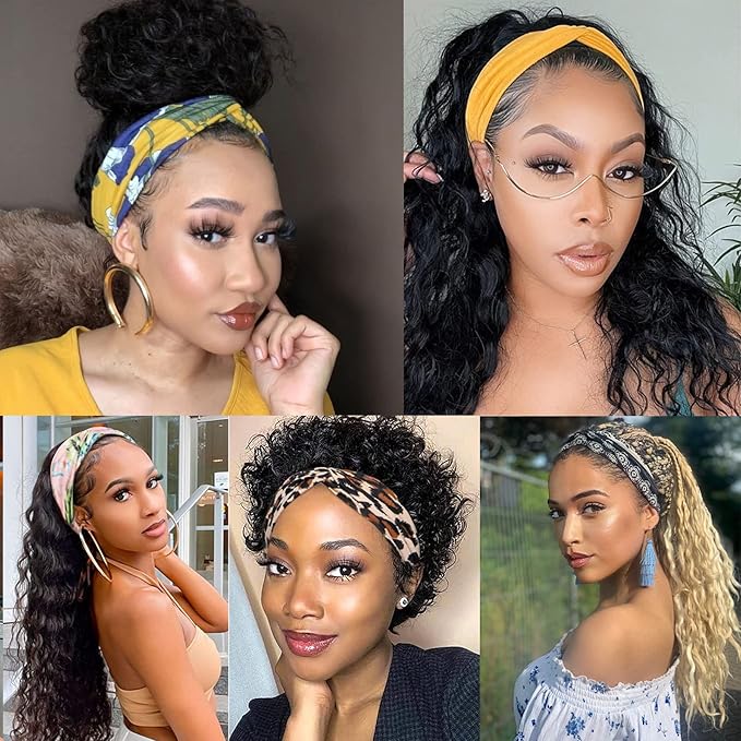 XTREND 6 Pcs Women's Headbands Twisted Cross Elastic Head Bands Yoga Workout Hairbands Non-Slip Sweat Soft Headbands Solid Color Simple Versatile Hair Accessory Hair Bands