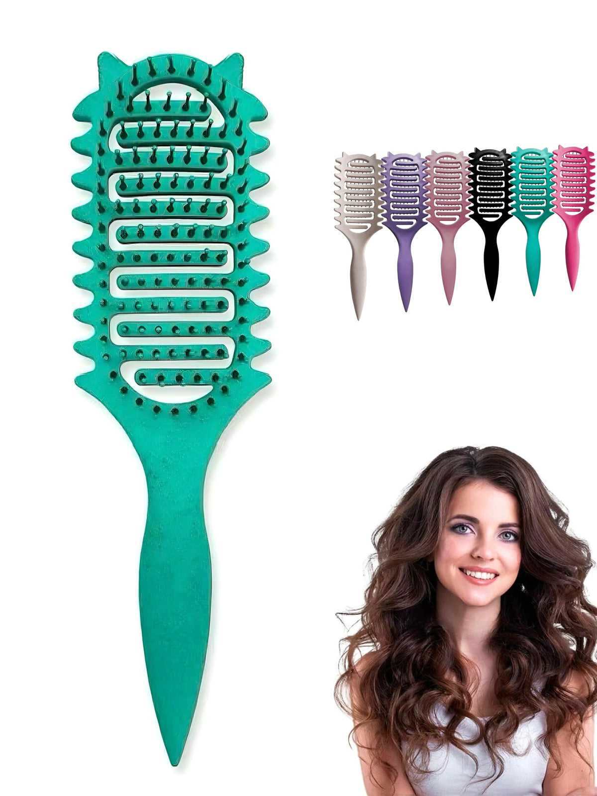 Curl Defining Brush,2026 Vented Hair Brush for Detangling Styling,Curl Defining Brush,Shaping And Defining Curls For Women And Men(Black)