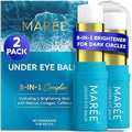 MAREE Under Eye Balm Stick Hydrating – 2 PACK Retinol Caffeine Under Eye Brightener Stick for Older Women – Collagen Undereye Cream for Dark Circles & Wrinkles – 0.28 Ounce, Blue