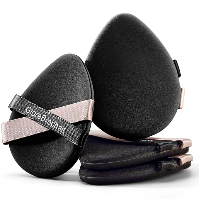 4Pcs Makeup Sponge For Foundation Concealer And Powder, Latex Free Blender Sponge For Natural And Easy Makeup Soft Long-lasting And Beginner-friendly, Black