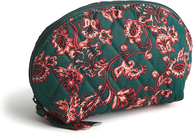 Vera Bradley Women's Premium Cotton Mini Dome Cosmetic, Victorian Vines, One Size