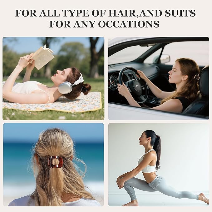 8 Pack Flat Hair Clips for Women, Valentine's Day Gifts, Matte Flat Claw Clips for Thick & Thin Hair No-Slip Strong Hold Hair Barrettes, French Duckbill Styling Accessories for Women