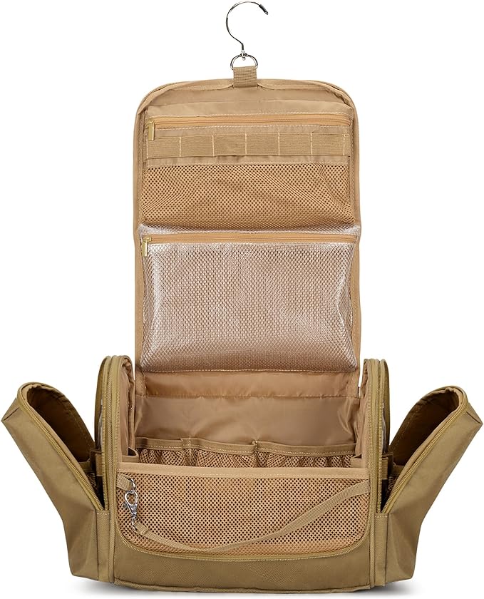 Prokva Tactical Toiletry Bag for Men, Large Hanging Dopp Kit Hygiene Bag