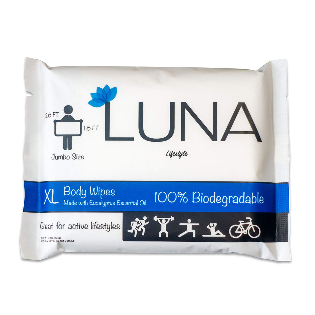 XL Body Wipes All Natural 3-Pack, No-Rinse, Unscented
