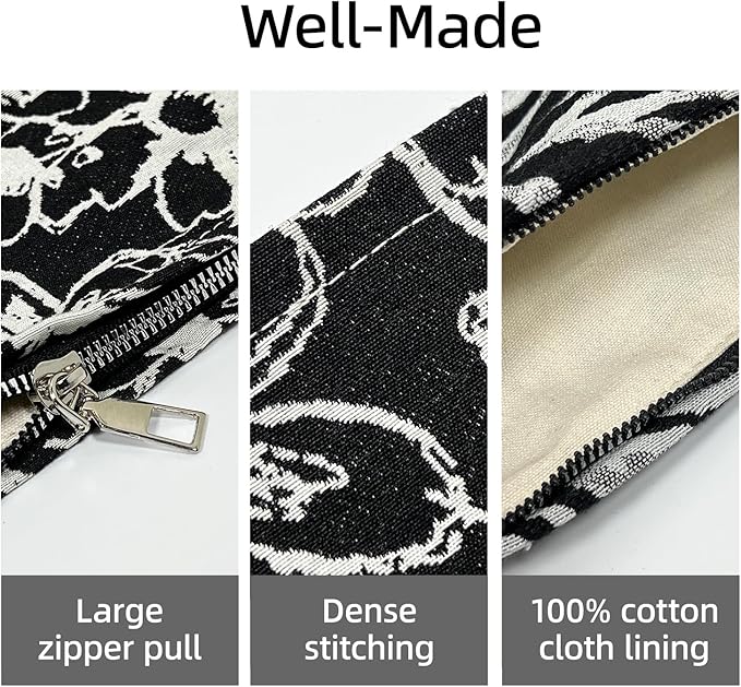 itgowisa Zebra Makeup Bag for Women,Travel Makeup Pouch Purse Organizer