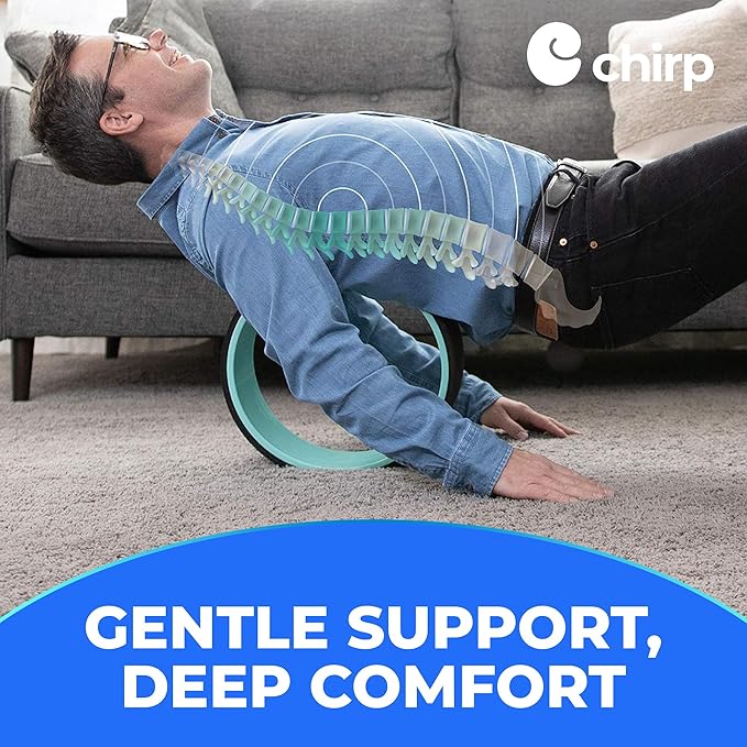 Chirp Wheel+ Foam Roller, Back & Neck Pain Relief, Mint 10-Inch