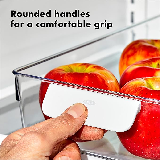 OXO Good Grips Fridge Organization Bin 5 in x 14 in - for Yogurt Cups, Small Produce, Berry Bins and More