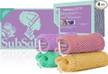 SubSahara Authentic African Net Sponge - 4 Pack Exfoliating Bath & Shower Loofah Sponge for Body & Face, Gentle Scrubber for All Skin Types, Travel, Durable