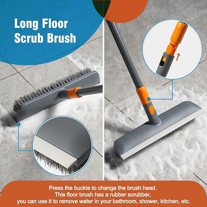CLEANHOME Floor Scrub Brush Tile Tub Scrubber Brush
