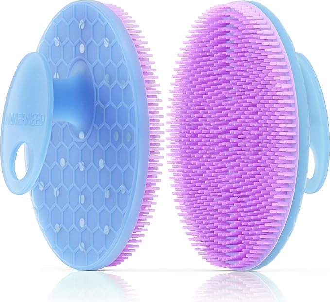 INNERNEED Magnetic Silicone Body Scrubber, Hygienic Shower Brush, Purple