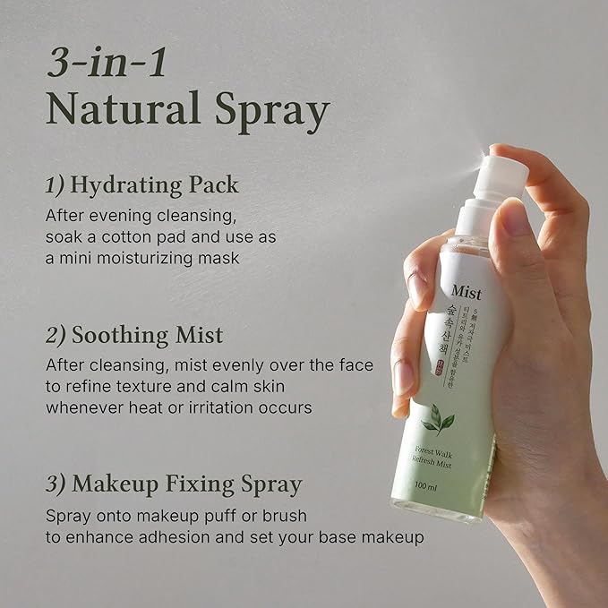 Refresh Mist – Gentle Face Mist with Eucalyptus, Tea Tree & Hyaluronic Acid, Alcohol-Free 3.38 FL Oz – Soothing K-Beauty Mist for Sensitive Skin by LifeCare Korea