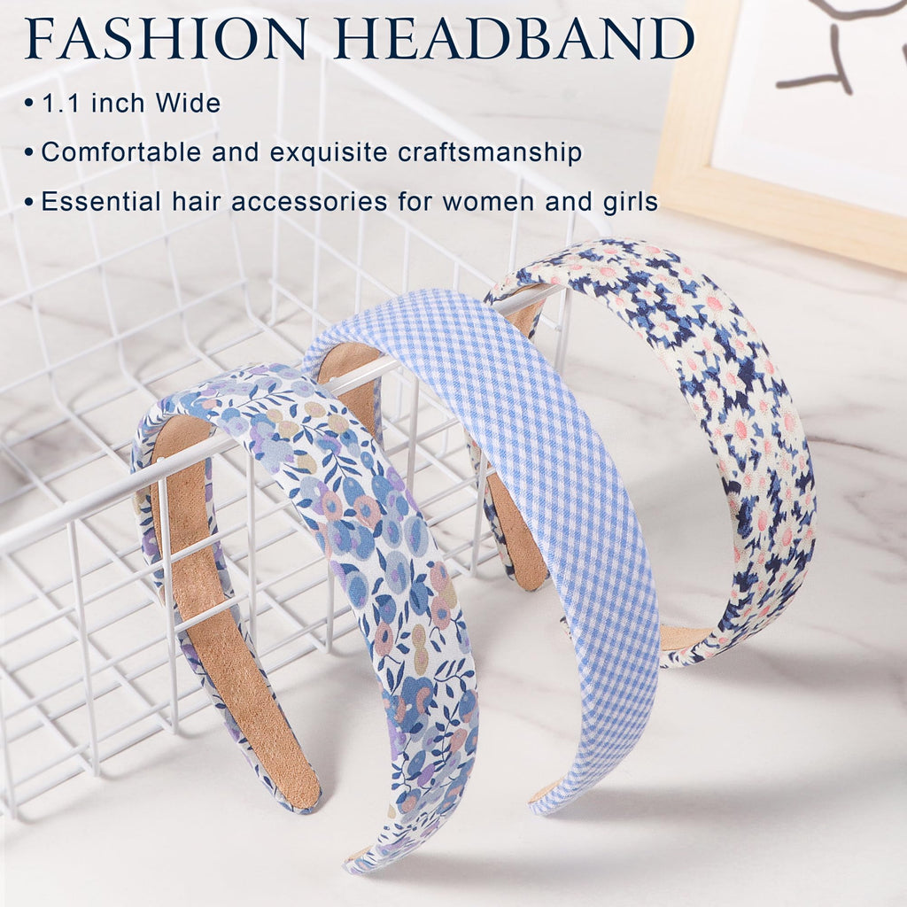 DiyJibb Headbands for Women - 1 Inches Wide Headbands - Solid Color Headband Fashion Hair Accessories- Trendy Women Girls Non Slip Fashion Hair Bands- Thick Elastic Hair Bands for Women's Hair 6PCS