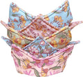 Cotton Microwavable Bowl Cozy, Microwave-Safe Hot Bowl Holders, Soup bowl Cozy Hot Pads (Vintage Floral)