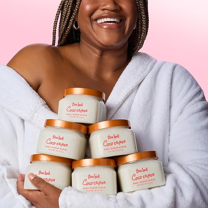 Tree Hut Coco Colada Body Scrub, Exfoliating Sugar Scrub, Vegan, 18 Oz