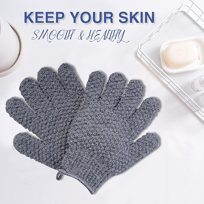 Yiclick 12Pcs Heavy Exfoliating Gloves, Body Scrub Glove For Shower Bath, Body Scrub Exfoliator, Exfoliating Body Scrubber for Bath Shower Exfoliation, Exfoliate Sponge Loofah Washcloth Mitt Men Women