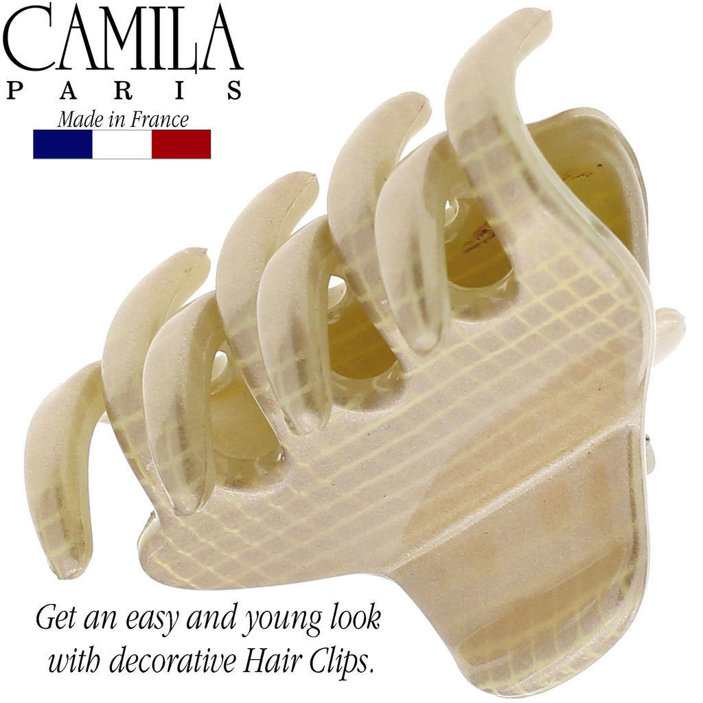 Camila Paris CP3195 French Small Hair Clips for Women, 1.75" Small Claw Clip Fashion Styling Mini Hair Clip Accessories for Women, Strong Hold No Slip Grip Cute Claw Clips, Made in France