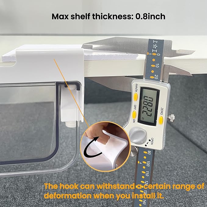 vacane Kitchen Organizer,Under Shelf Pull Out Drawer With Divider,Pantry Drawer Under Cabinet Shelf Coffee Hanging Storage