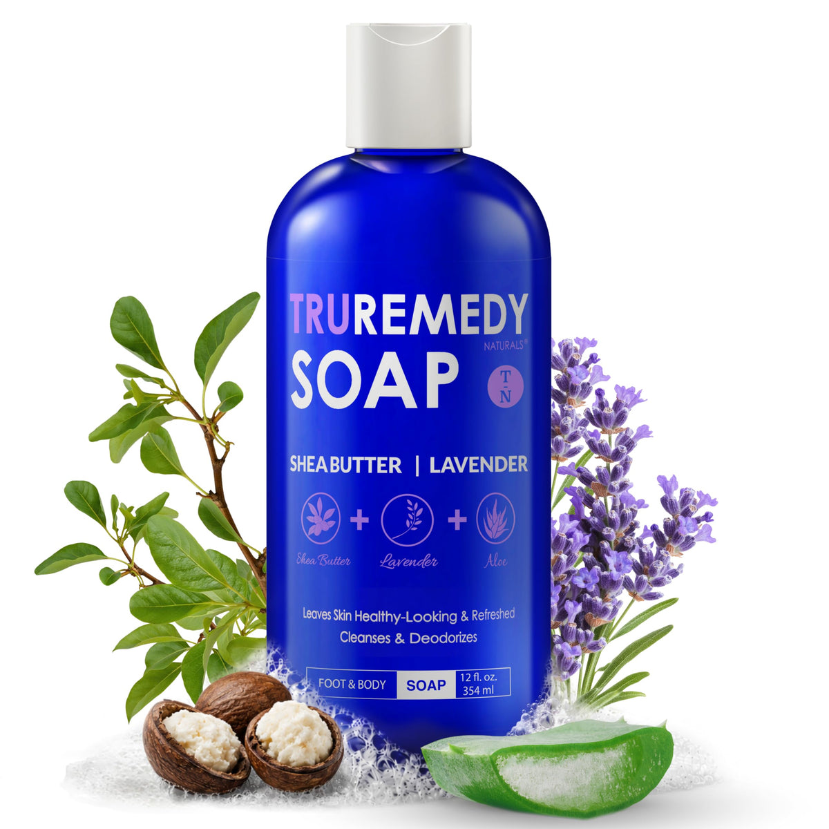 Truremedy Naturals Body Wash, Fragrance Free (12oz)
