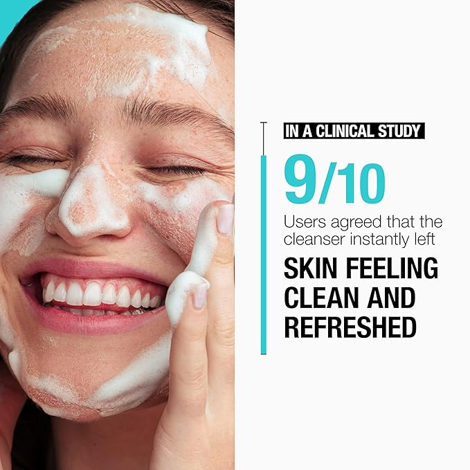 Neutrogena Ultra Gentle Cream-to-Foam Daily Facial Cleanser, Transforms from a Creamy Cleanser to a Foaming Face Wash, Gently Cleanses Sensitive Skin, Fragrance-Free, Hypoallergenic, 8.5 oz