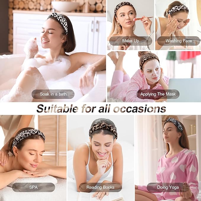 Headbands for Women Girls - 6PCS Stylish Top Knotted Headbands - Knotted Headband for Women - Head Bands Wide Hairband Hair Accessories