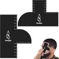 Dewgot Enhancement Card for Barbers with Measurement Indicators, Reusable Barber Hairline Shaping Tool and Color Spray Edge Line Up Tool (2PCS)