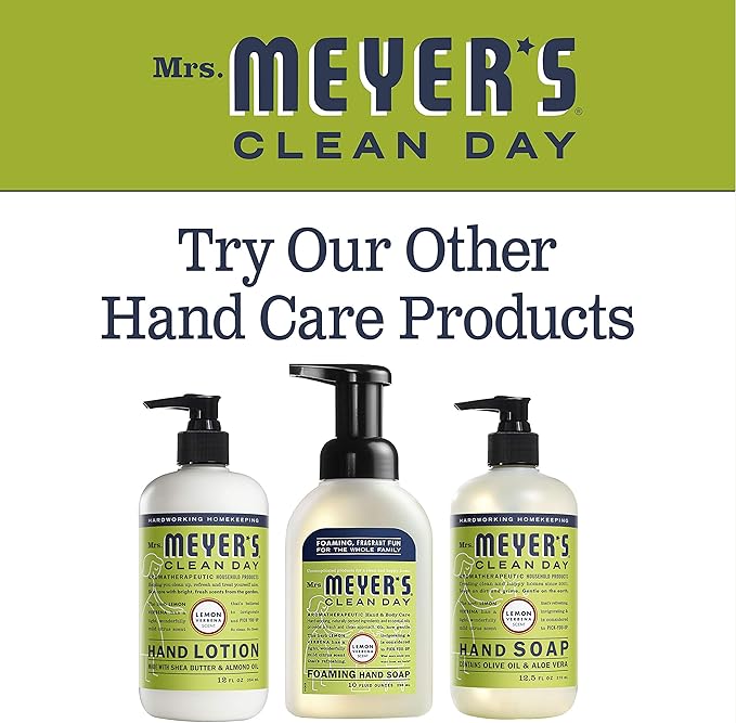 Mrs. MEYER'S CLEAN DAY Foaming Hand Soap, Lemon Verbena 10 Fl Oz (Pack of 6)