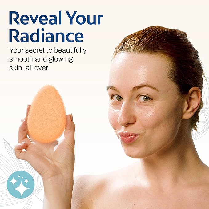 HartFelt 8ct Tear Drop Face Scrubber for Women | Reusable Facial Sponges for Daily Cleansing | Facial Exfoliating Pads for Removing Dead Skin, Dirt & Makeup | Made in USA | Gentle - Peach