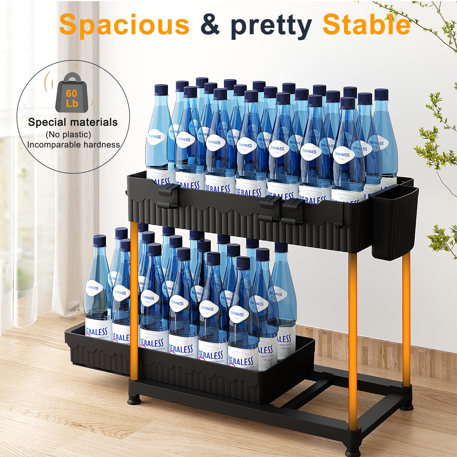 Sevenblue 3-Pack 2-Tier Under Sink Organizers with Sliding Drawers