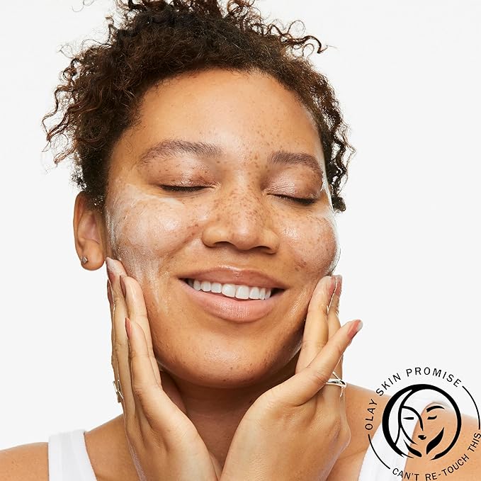Olay Face Wash,Daily Facial Cleanser with Niacinamide,Peptides & Glycerin - Clarifying,Refreshes Skin Surface,Refines Appearance of Pores - Sulfate-Free,Paraben-Free,Oil-Free,16 Oz,(Pack of 2)