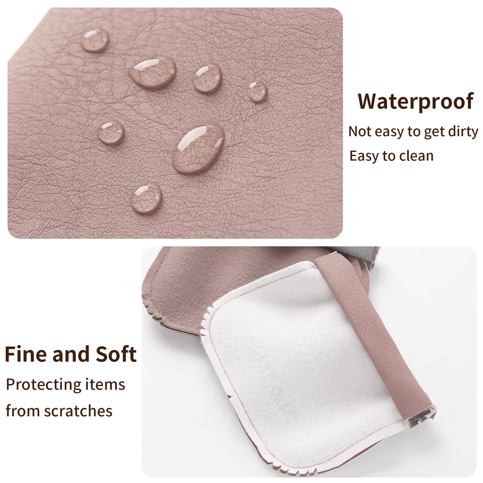 RIGHT AWAY 2 PCS Small Makeup Bag for Purse,Mini Cosmetic Organizer Make Up Bag for Women,Squeeze Coin Purse Pouch,Portable Tiny Makeup Pouches for Cosmetic Accessories,Lipstick, Jewelry, Card, Coins