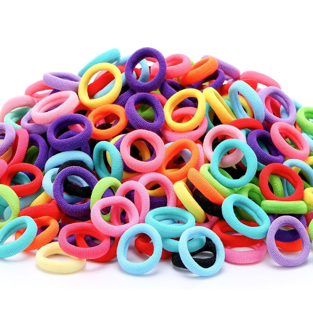 WillingTee 120PCS Baby Hair Ties, Cotton Toddler Hair Ties for Girls,Kids