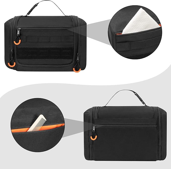 Prokva Tactical Toiletry Bag for Men, Large Hanging Dopp Kit Hygiene Bag