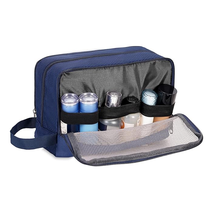 WANDF Travel Toiletry Bag for Men, Small Dopp Kit for Toiletries