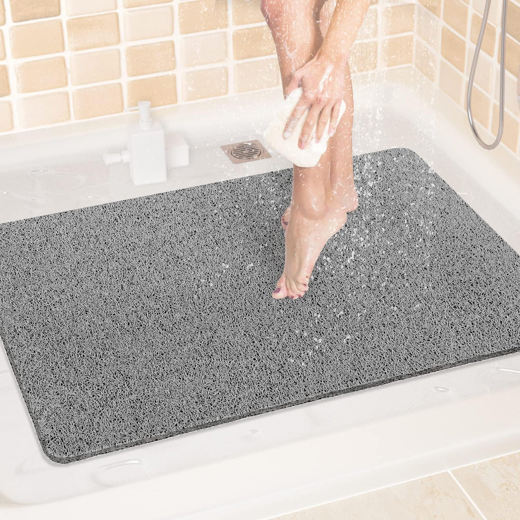 LuxStep Shower Mat Bathtub Mat Non-Slip Bath Mat with Drain, Quick Drying