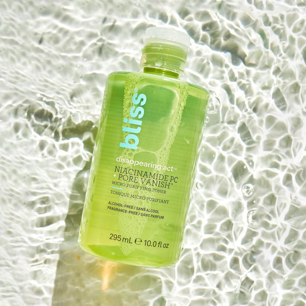 Bliss Disappearing Act Niacinamide Toner - 10 Fl Oz - Pore Vanish Complex - Purifies and Minimizes Pores - Alcohol-Free Face Toner - Clean - Vegan & Cruelty Free