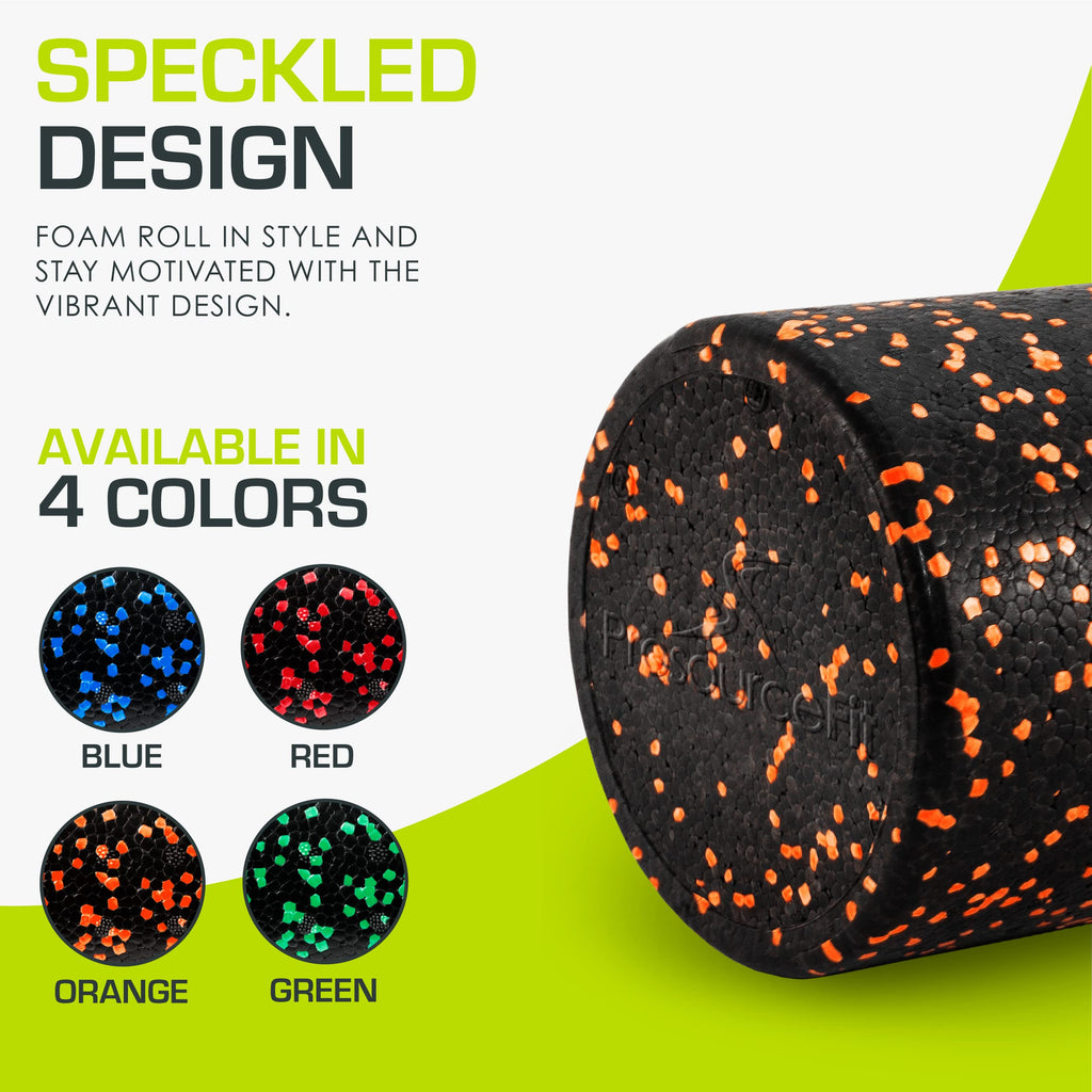 ProsourceFit High Density Foam Rollers 36 - inches long, Firm Full Body Athletic Massage Tool for Back Stretching, Yoga, Pilates, Post Workout Muscle Recuperation, Black/Orange