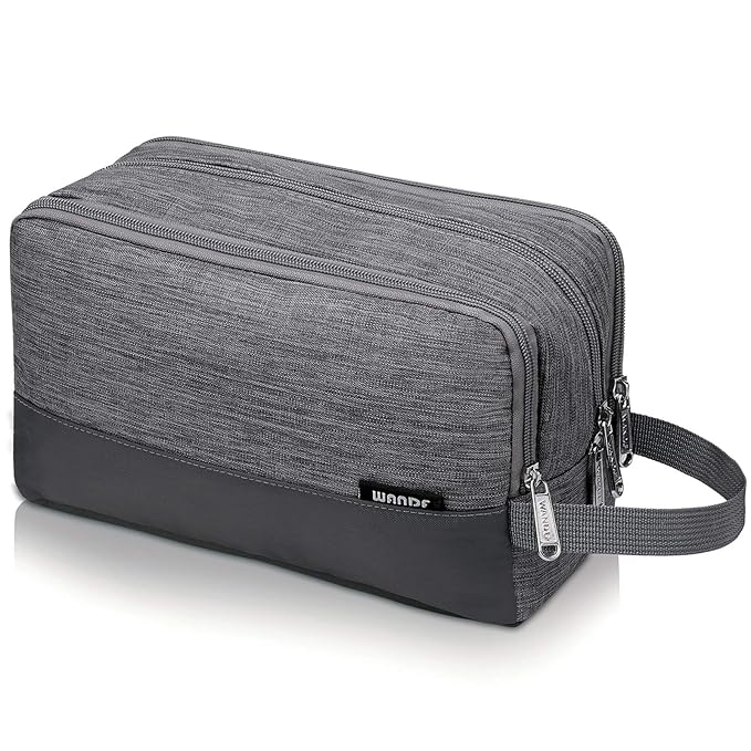 WANDF Travel Toiletry Bag for Men, Small Dopp Kit for Toiletries