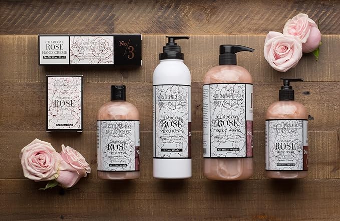Archipelago Botanicals Charcoal Rose Body Wash, Moisturizing and Daily Body Wash for Luxuriously Smooth Skin, Free from Parabens, Phthalates and GMOs (33 oz)