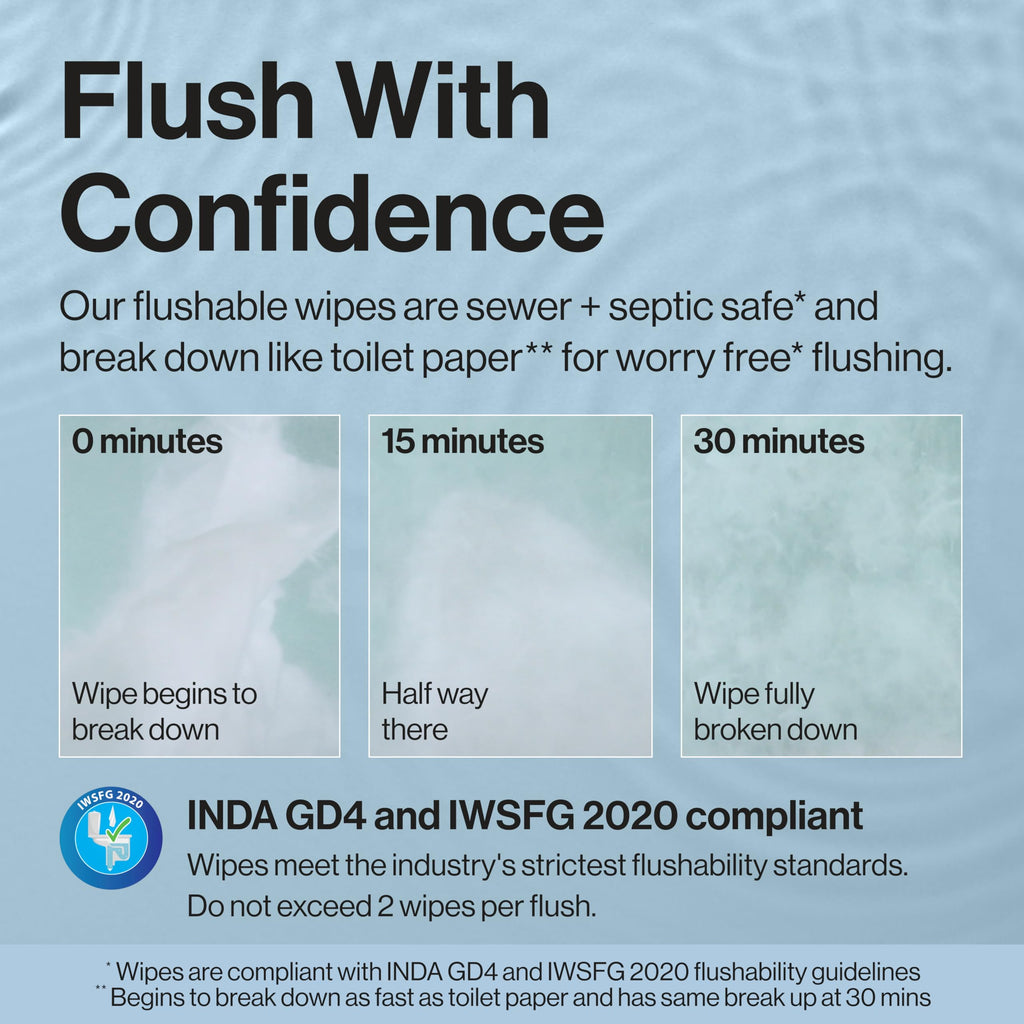 The Honest Company Flushable Wipes, Hypoallergenic, Tropical Leaves, 336ct