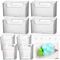 SiliFine 8 Pcs Cabinet Door Organizer Bin Wall Mount Organizer,3.35'',White