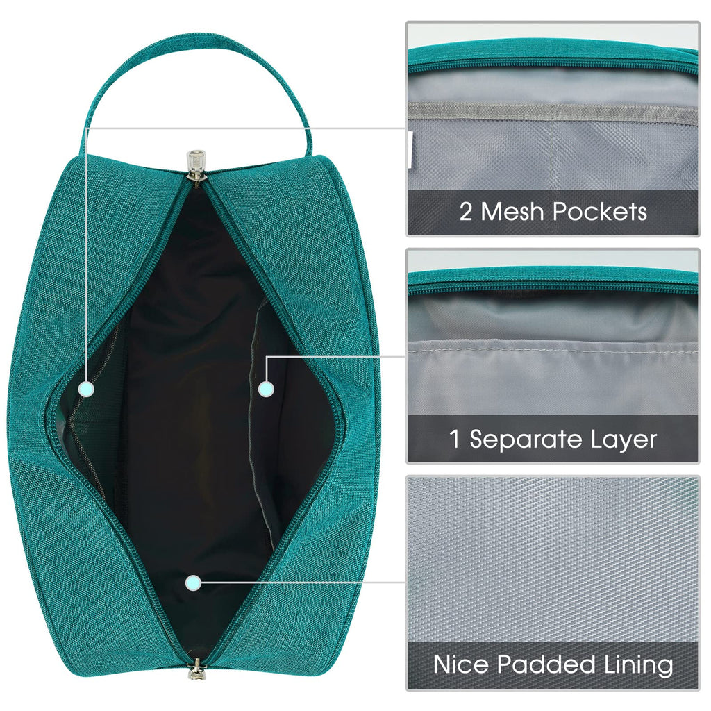 Narwey Travel Toiletry Bag for Women Traveling Dopp Kit Men Travel Bag for Toiletries Cosmetic Bag Makeup Bag Medicine Bag for Traveling (Teal)